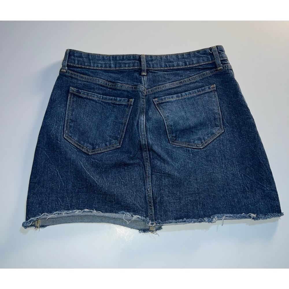 Old navy women’s high rise secret smooth pockets button zipper jeans skirt - Picture 3 of 8